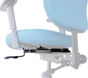 The seat slider is a unique sewing chair option.